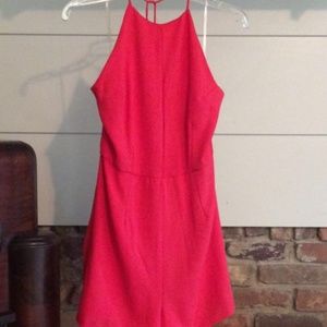 Red Halter Romper